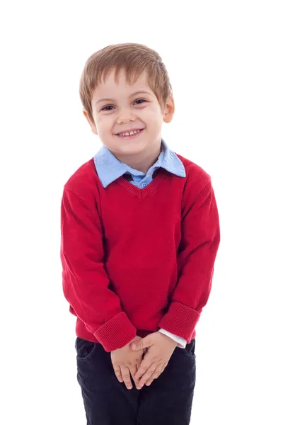 Cute and shy little boy — Stock Photo, Image