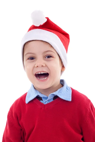 Junge als Weihnachtsmann — Stockfoto
