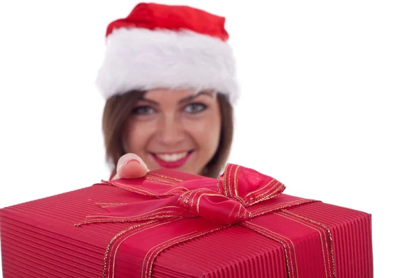 Ger en stor julklapp — Stockfoto