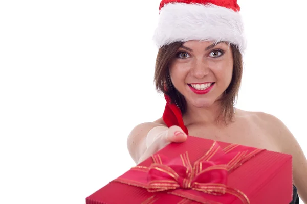 Frau im Weihnachtskostüm — Stockfoto