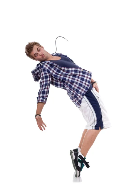 Awesome dancer standing on his tip toes — Stock Photo, Image