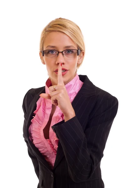 Üzleti nő csend — Stock Fotó
