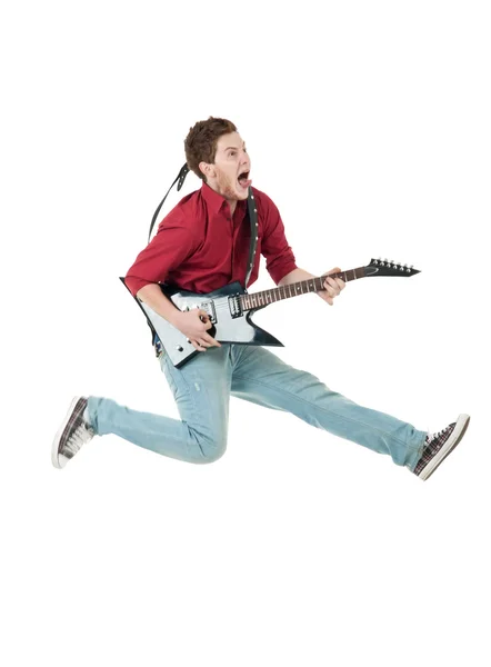 Famosa estrela de rock gritando — Fotografia de Stock