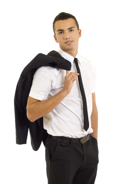 Business man holding his jacket over his shoulder. — Stock Photo, Image