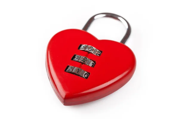 stock image Closeup picture of a heart shaped cipher, over white