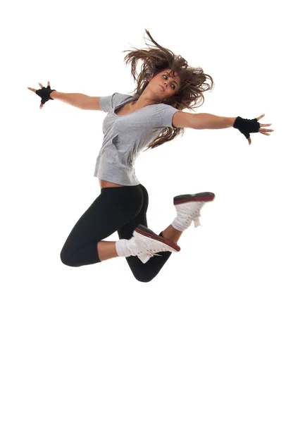 Young dancer jumping — Stok fotoğraf