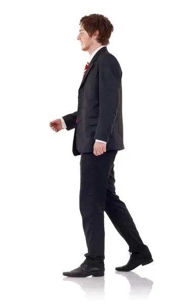 Bonito homem de negócios andando — Fotografia de Stock