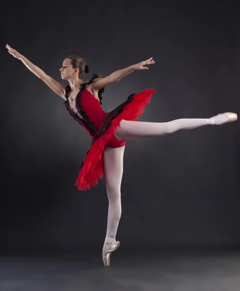 Bailarina Estilo Moderno Posando Sobre Fondo Estudio —  Fotos de Stock