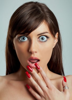 Surprised woman clipart