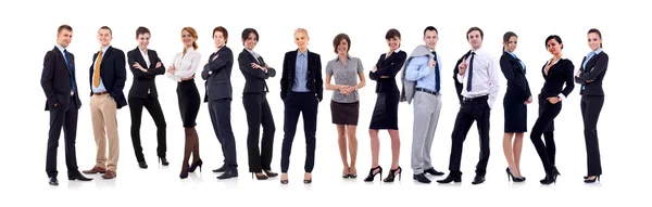 Businessteam bildas av affärsmän och affärskvinnor — Stockfoto