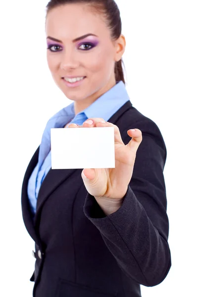 Showing you a blank business card — Stock Photo, Image