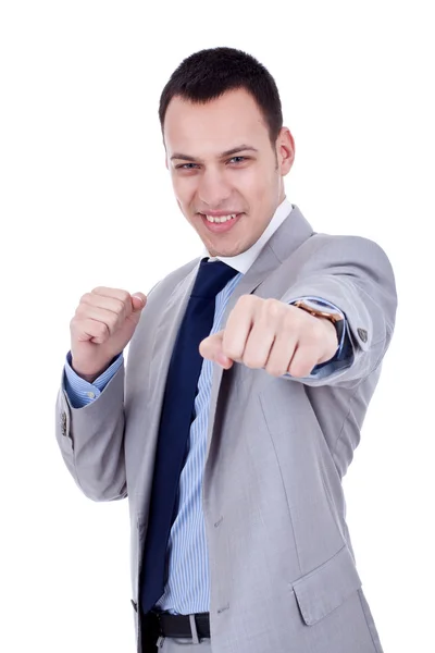 Business man ready to fight — Stock Photo, Image
