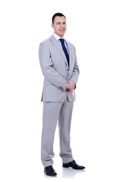 Businessman standing on white background — Stock Photo, Image