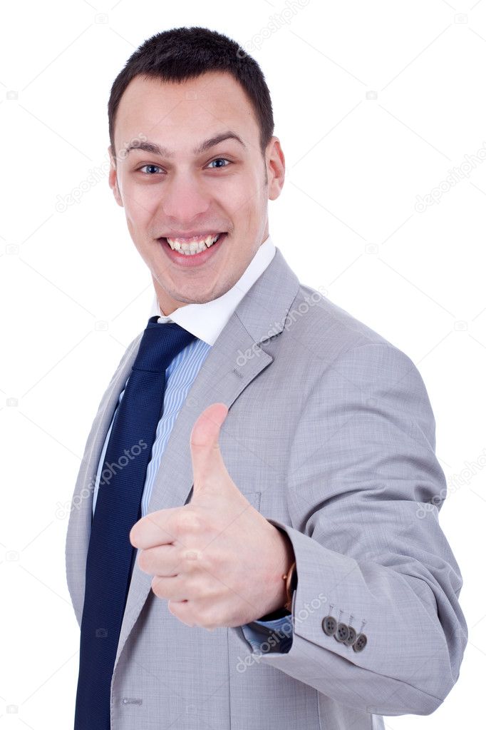 Man with thumb up