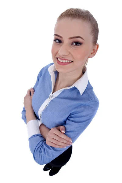 Business woman with her arms crossed — Stock Photo, Image