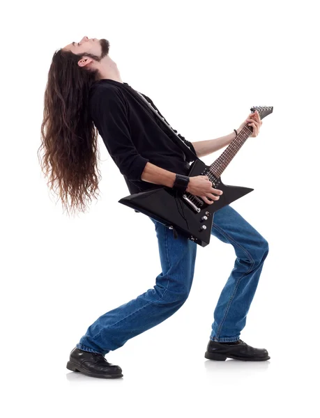 Musiker spelar gitarr — Stockfoto