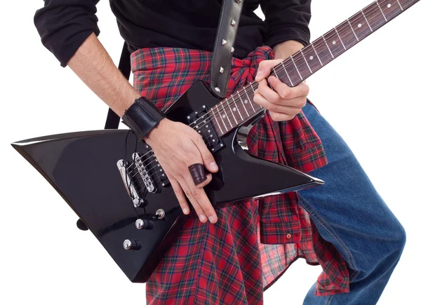 Electric guitar being played — Stock Photo, Image