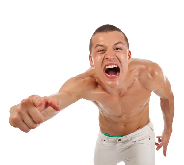 Kızgın adam çığlık — Stok fotoğraf