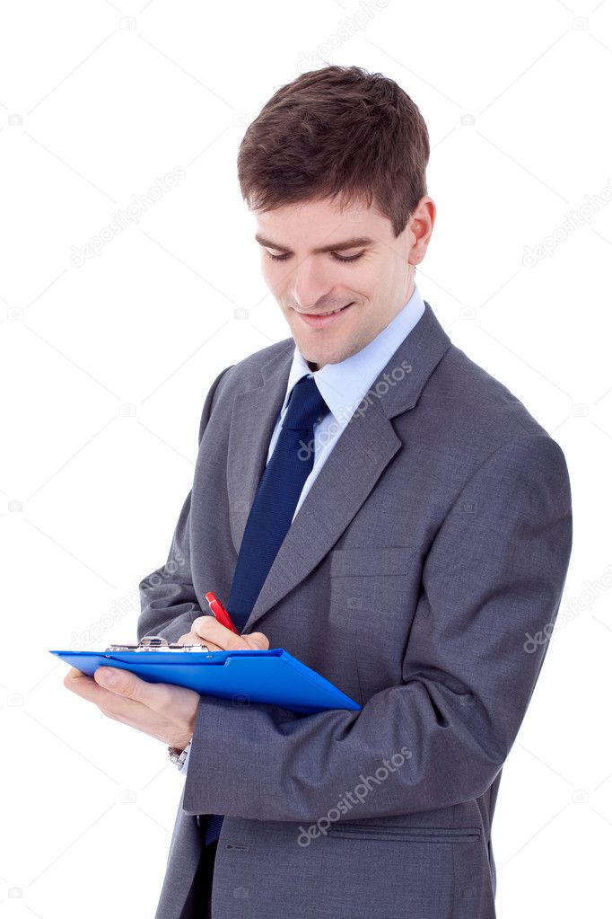 Business man With a Clipboard