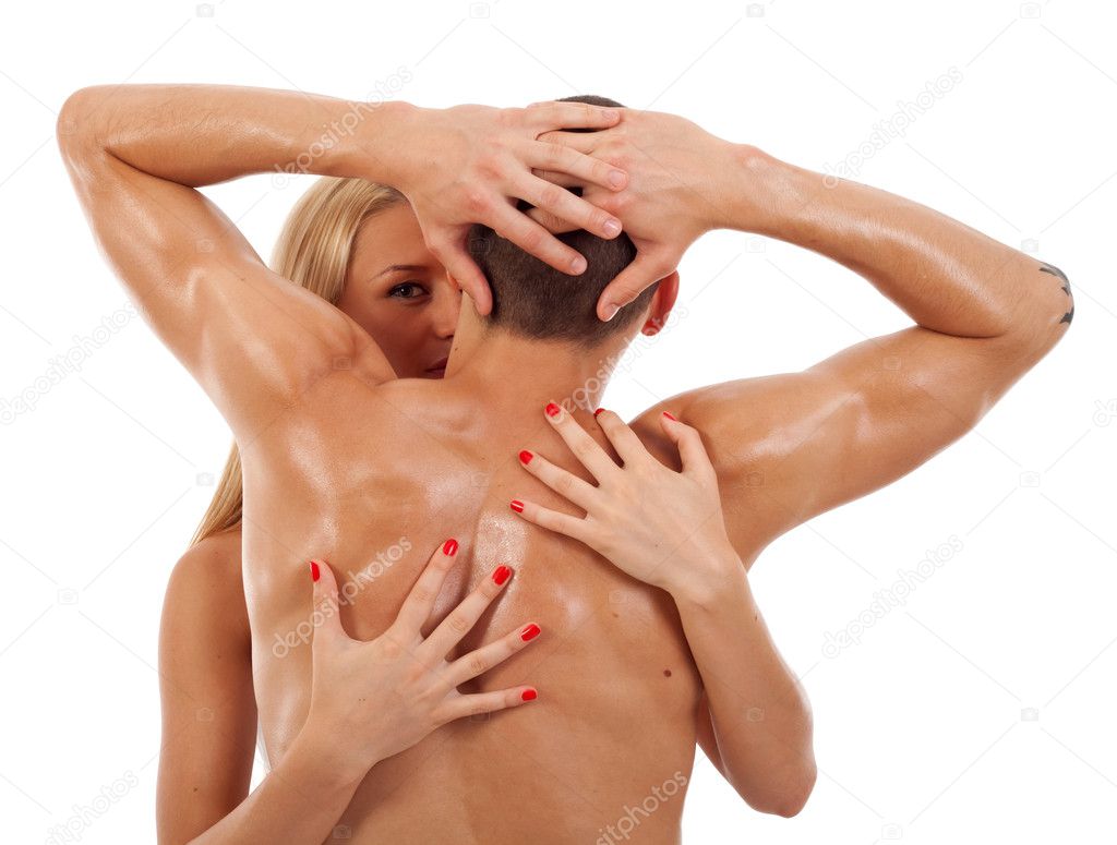 Woman embracing her lover