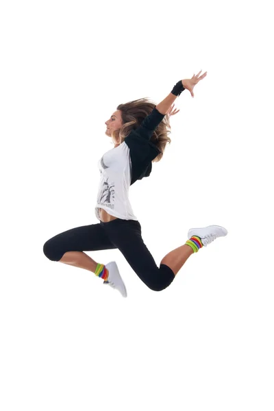 Beautiful dancer jumping — Stock Photo, Image