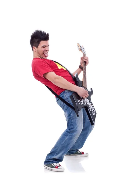 Rock star playing — Stock Photo, Image