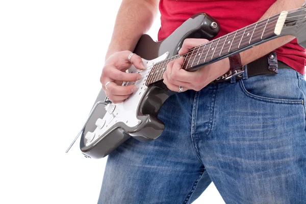 Cluseup of a rock guitarist — Stock Photo, Image