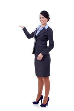 Smiling business woman presenting clipart