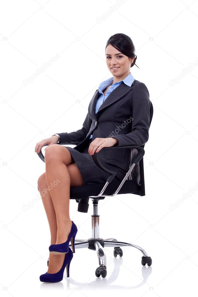 Business woman sitting on a chair — Stock Photo © feedough #5332257