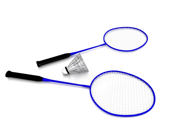 Badmintonové vybavení. — Stock fotografie