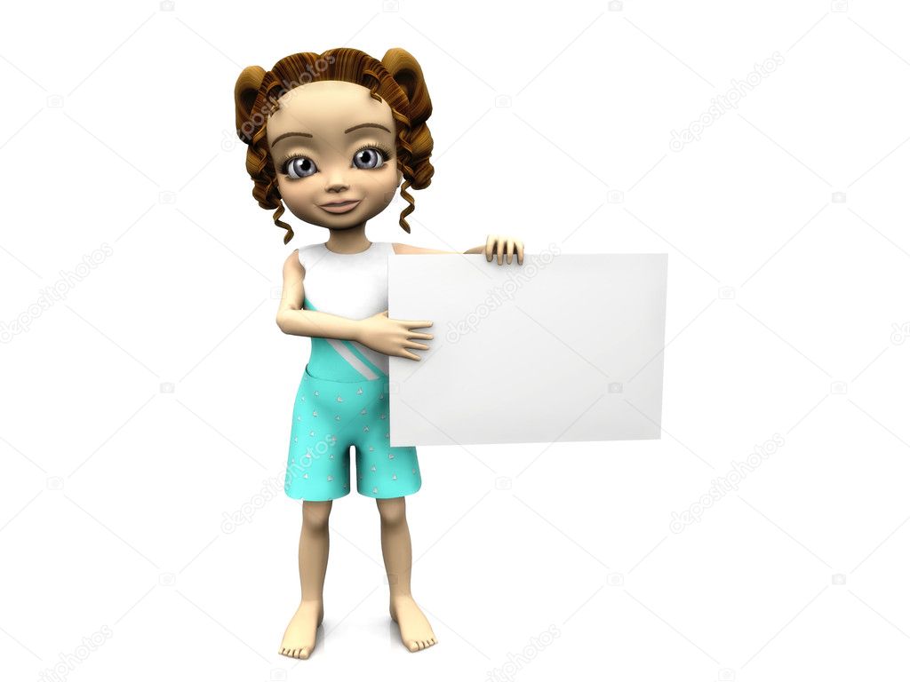 Girl with sign — Stock Photo © sarah5 4170093