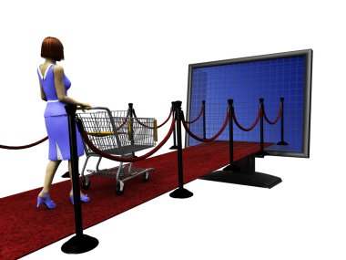 Shopping online. clipart