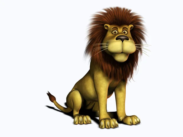 Ler tecknad lejon. — Stockfoto