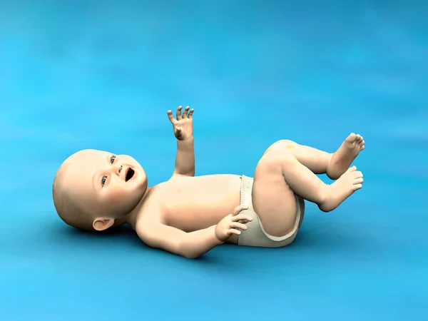 Lying baby — Stock Photo, Image