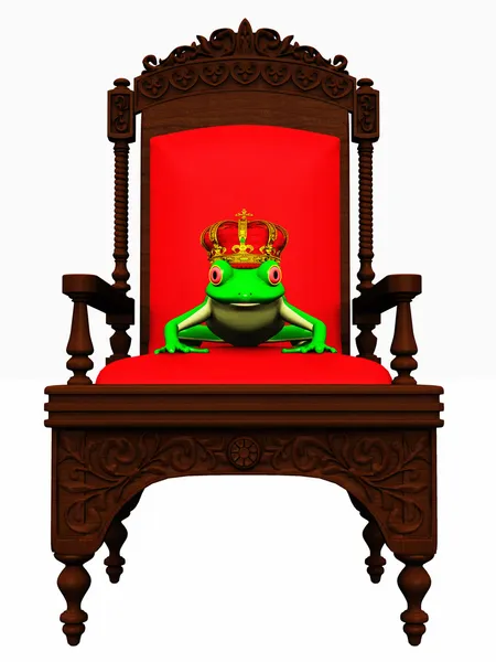 在椅子上的青蛙王子 — 图库照片
