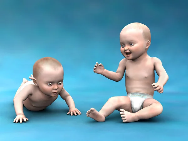 Dos bebés. — Foto de Stock