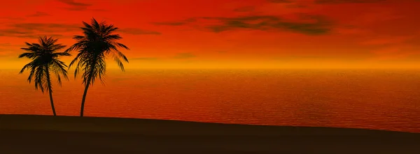Panoramatické západ slunce — Stock fotografie