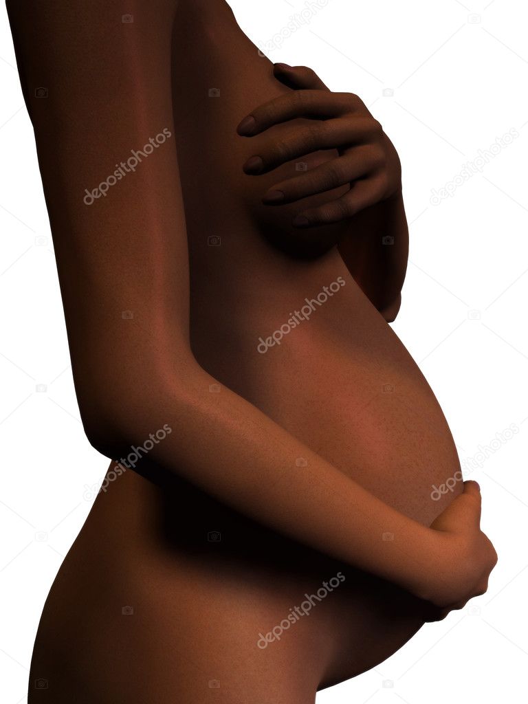 Pregnant Black Mom Nude - Black pregnant woman Stock Photo by Â©sarah5 4226213