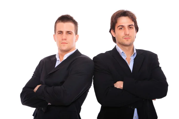 Två företag män porträtt — Stockfoto