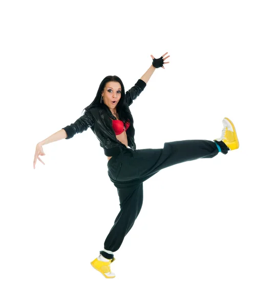 Hip-hop girl with wide move — Stock Photo, Image