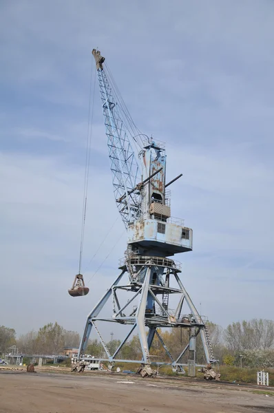 Crane, port, ship — Stock Photo, Image