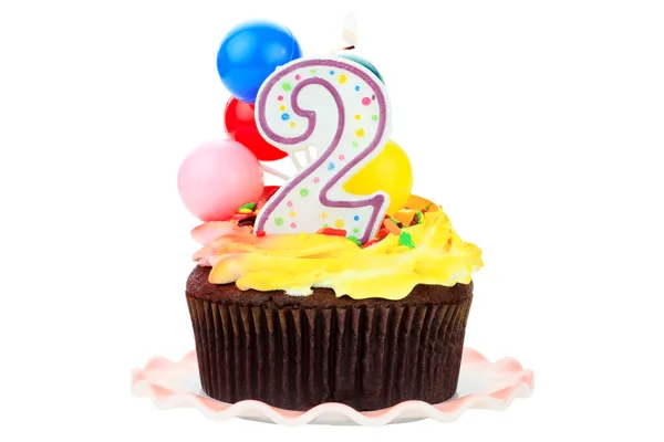 День народження торт для двох років — стокове фото