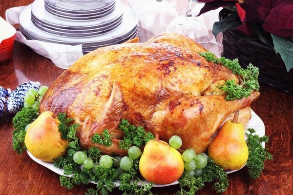 Vánoční Turecko večeře — Stock fotografie