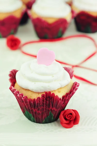 Dia dos Namorados cupcakes — Fotografia de Stock