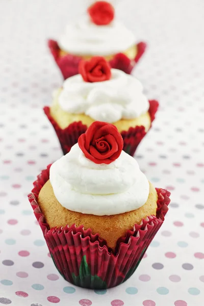 Dia dos Namorados cupcakes — Fotografia de Stock
