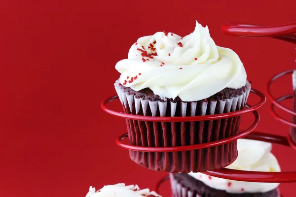 Vörös bársony cupcake — Stock Fotó