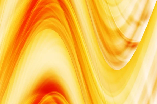 黄色、オレンジと赤の色調で抽象的な波状の背景 — ストック写真