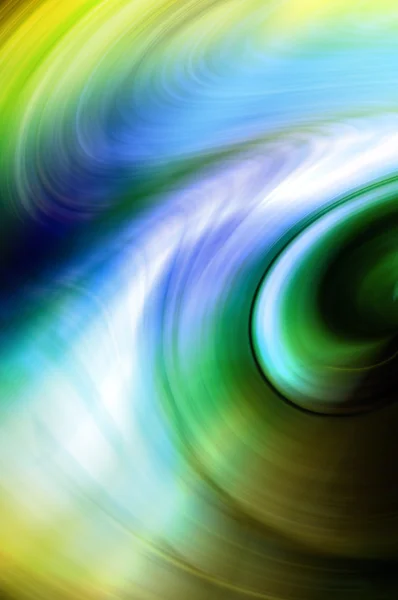 緑、青および黄色のトーンで抽象的な波状の背景. — ストック写真