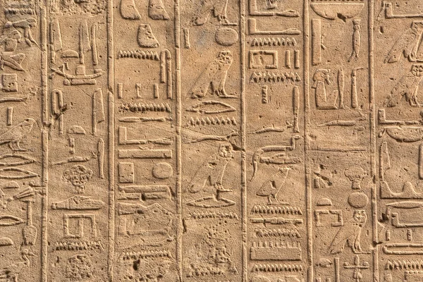 Hieroghlyphs w świątyni karnak — Zdjęcie stockowe