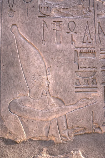 Reliefs im Karnak-Tempel — Stockfoto